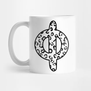 cheetah print “phi” Mug